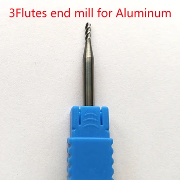 1 mm/2 mm/3mm/4 mm/5/6/8 mm/10 mm/12 mm 3 predvsem piščali HRC45 podaljšali karbida ravno endmills za aluminij cnc rezkanje, rezalniki usmerjevalnik bit