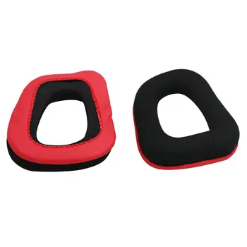 1 Par Slušalke Goba Kritje za Logitech Earpads za G230 G430 G930 G35 F450 Gaming Slušalke Črno-Rdeče Blazinice za Ušesa ONLENY