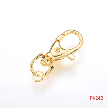 10 kos/veliko Key Ring Jastog Zaponko Zaklepanje Gold Silver Plated priključek Za Vrečko Pasu DIY Nakit, Izdelava Ugotovitve
