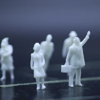 100 kozarcev 1/87 HO merilu model bela slika igrače miniature osebnih ljudi za diorama arhitekturne scene, zaradi česar materiala