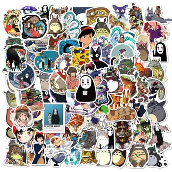 100 KOZARCEV Risank Anime Živahen Stran Nalepke Totoro Ni Obraz Človeka, DIY Otrok Tiskovine Laptop Skateboard Kitara Srčkan Nalepka