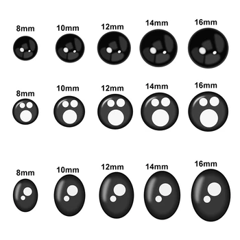 100 kozarcev/set 8-16mm Lutka Oči Risanka Varnosti Oči za Ročno Amigurumi Oči Lutka Za Medveda Obrti Plišaste Igrače Lutka Dodatki