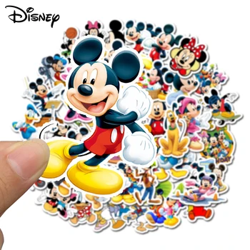 10pcs/50pcs Disney Mickey Mouse Nalepke Vode Pokal Hladilnik Prenosnik Kitara Mobilne Skateboard Kitara Študent Nalepke Igrača