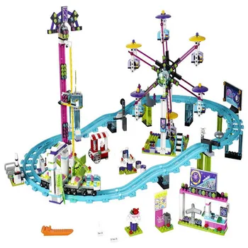 1124pcs Roller Coaster Zabaviščni Park 01008 1024 kos Združljiv z 41130 bloki prijatelji slika model igrače za otroke