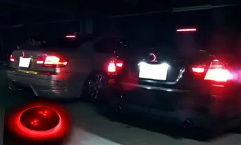1Pc Rdeče Luči LED Avto Nalepke Nalepke Logotip Značko Simbol Svetlobe Žarnice 82mm Za BMW 3 5 7 Series TD326
