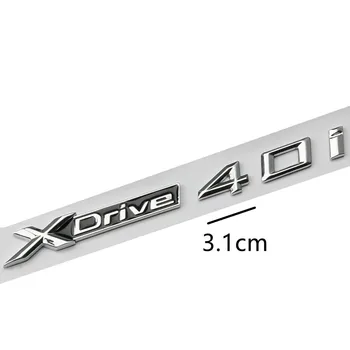 1X Novo ABS Chrome Avto XDrive Logo Grb Trim Nalepke X je Pogon 20i 25i 28i 30i 35i 40i 48i 50i Za BMW X1 X3 X4 X5 X6