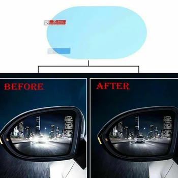2 Kos Avto Rainproof Jasno Filma Anti Meglo Jasno Rearview Mirror Zaščitna Anti Meglo Nepremočljiva Film Auto Dodatki Zunanjost