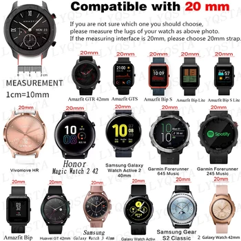 20 mm Huawei Usnjeni Trak Watchband Za Samsung Galaxy Watch4 40 44 mm/Watch 4 Classic 42 46mm Original Zapestnice Zapestnica Pasu