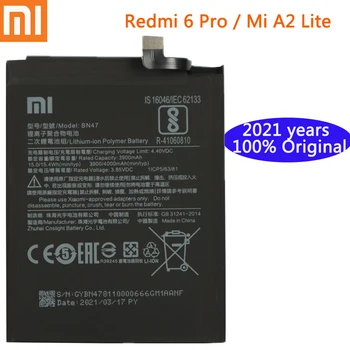 2021 let Novo Izvirno Pravi 4000 mah BN47 Baterije s lepilo nalepke Za Xiaomi Redmi 6 Pro 6Pro / Za Xiaomi Mi A2 Lite Baterije