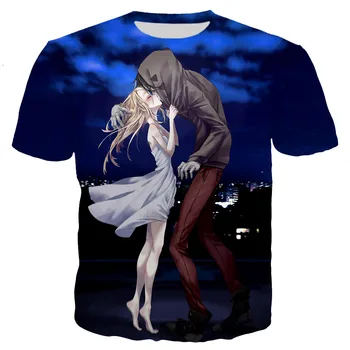 2021 Moški/ženske 3D Angela Smrti Natisnjeni T-shirt Priložnostne Majice Poletje Trendovska Oblačila