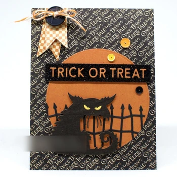 2021 Nova Halloween živalskega Črnega Mačka Rezanje Kovin Matrice Za DIY Obrti, Izdelava Papirja, voščilnic Scrapbooking Ni Jasno Znamk Set