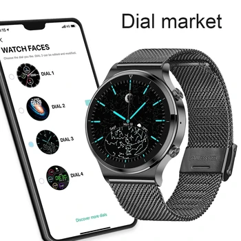 2021 Nova Jekla Pametno Gledati Moške Bluetooth Klic 30 M Nepremočljiva Polno Zaslon na Dotik Smartwatch Za Android IOS Športna Fitnes Tracker