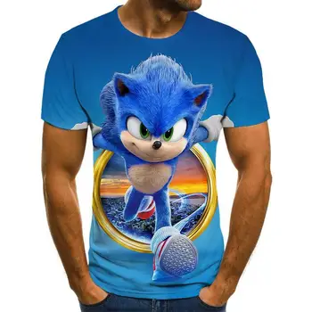 2021 Pomlad Sonic Fantje T Shirt Moda 3D Tiskanja Otroci Majica s kratkimi rokavi Za Fanta sonic Kratkimi Rokavi Dojencek Dekliška Majica otroška Oblačila