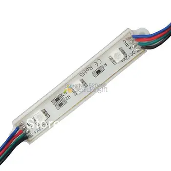 20pcs 5050 SMD 3 Led RGB Vodotesna LED Modul Svetlobe Žarnice 12V DC