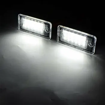 2PCS 18 LED Napak registrske Tablice Luči luči Za Audi A3 A4 A5 A6 A8 B6 B7 V7 LED Osvetlitev registrske Tablice za Avto Oprema