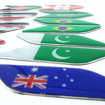 2PCS Irak, Iran/Avstralija/Egipt/Afghanistan/Pakistan/Brazilija/Kanada/Arabska Zastavo, Grb značko fender Nalepke, Državni Emblemi