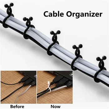 30Pcs Kabel USB Navijalec Organizator Doma Pas Končna Omejeno Kabli za Vklop Računalnika spojke za Kabel Upravljanje Slušalke žice
