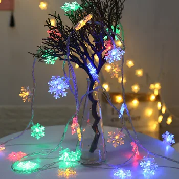 3M 20 žarnice LED Garland Počitnice Snežinke Niz Vila Luči Viseči Okraski za Božična Drevesa Okraski za Dom Stranka Noel