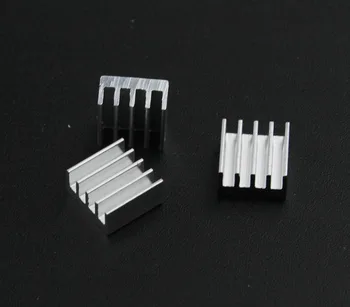 50pcs/veliko Aluminija Heatsink 8.8*8.8*5 mm Elektronski Čip Radiator Hladilnik w/ Toplotna Dvostranski Lepilni Trak za IC,3D Tiskalnik