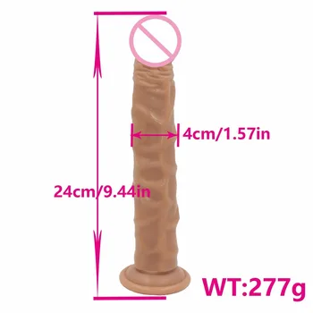 9.44 cm Dolg Ogromen Dildo Realističen Penis Big Dick Dildos priseska Rit Analni Čep Sex Igrače za Ženske Moški Gay Sex Shop