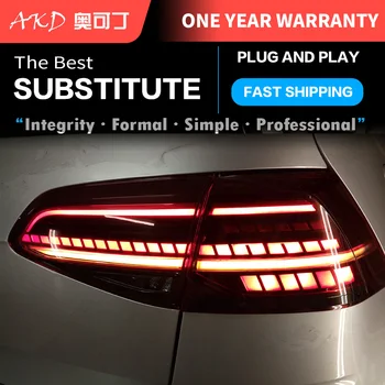 Avto Luči Za Golf 7 2013-2017 Golf7 MK7 2018-2020 Golf 7.5 LED zadnje luči za Nadgradnjo Passat Design Zadnja Svetilka za Meglo Vključite Opozorilne