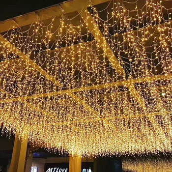 Božič Niz Luči, 4-20M LED Zavese Ledenica Garland Niz Luči Droop 0,6 m Dekoracijo za Prva Vrtna Ulica Prostem