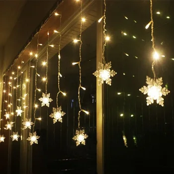 Božič Niz Luči LED Star Pravljični Zavese svetlobne Vrstice Doma Poročni Vrt Okna Okraski na Prostem Vodotesno Svetilko Strin