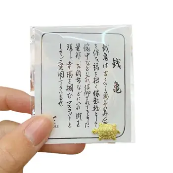 Feng Shui Zlati Želva Denar, SREČO, Bogastvo Bogastvo Japonska Golden Frog Kovanec Home Office Dekoracijo Namizni Okraski Srečen Darilo
