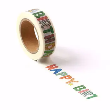 HAPPY BIRTHDAY Washi Papir Maskirni Trak Za Dekoracije