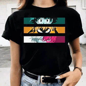 Japonski Anime Moj Junak Academi T-majice Boku Ni Junak Univerzami Ženske Tshirts Hip Hop Kratkimi Rokavi Tshirt Ženske Grafični T Srajce