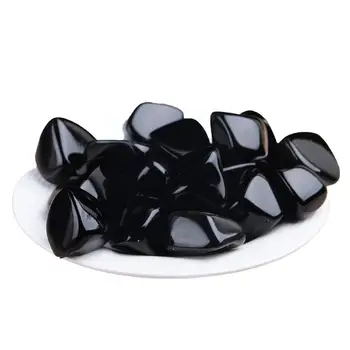 Kristalno Obsidian Obrti Nezakonitih Poliranje Mineralov Akvarij Vzorec Kamna Zdravljenje Doma Dekor Reiki R2c7