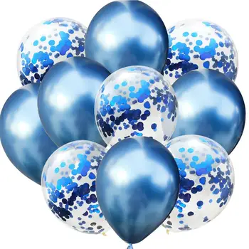 LAPHIL 10pcs Multi Konfeti Baloni Happy Birthday Party Okraski Otroci Modra, Roza Fant Dekle Baby Tuš Dobave Spolu Razkrije