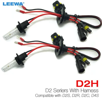 LEEWA 2pcs 35W D2H HID Xenon Žarnice Združljiv z D2S/D2R/D2C/D4S za Obnovo #CA4489