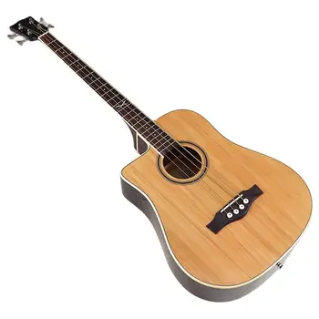 Levo roko 4 strune za kitaro, električno akustična bas kitara naravne barve najlon niz lesa bas gutiar 43 palčni fra visokega sijaja