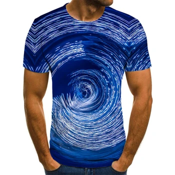 Moška T-Shirt Moda Priložnostne Poletje Kratek Rokav 3D Krog Vratu Majica Dnevno Street Nositi Pulover 2021 Prevelik Moške Vrh