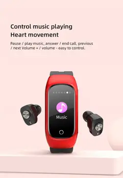 N8 Bluetooth Smart Gledati Celoten Zaslon Na Dotik Moških Srčni Utrip Fitnes Brezžične Slušalke Zapestnica Ženska Šport Nepremočljiva Smartwatch