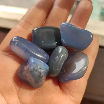 Naravna modra Agate Kristalno Gramoza, kamna Rock Kristalov Kremena Mineralne zdravilne Vzorcu Vrt