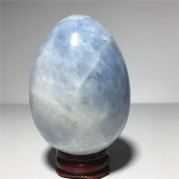 Naravno jajce modra kristal vedeževanje quartz žogo fotografija dekoracijo Počitnice darila kamen celestine
