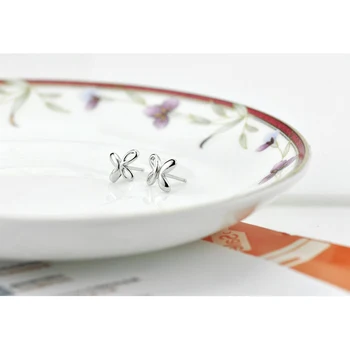 Nov Slog Classic srčkan metulj srebrni uhani za ženske stranka nakit