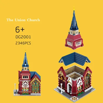 Novo 2346PCS Z 10 ŠTEVILKE Unije Cerkev, Grad Street View Ideja City Model Stavbe Bloki, Opeke Igrače Otrok Darilo