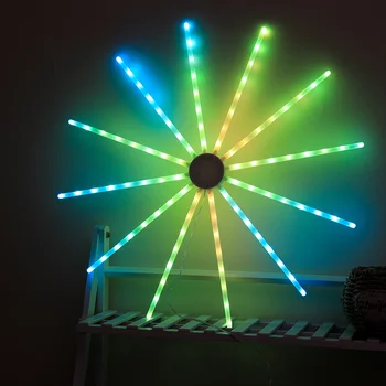 Ognjemet LED Trakovi Luči Božič RGB Pravljice Lahka Glasba Nadzor Meteor Lučka Nadstrešek Doma Poroko Soba Dekor Svetlobni Trak Vrt