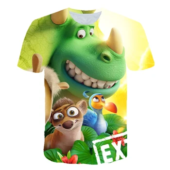 Otroke, Risanka Dinozaver 3D Tshirt Baby Fantje Dekleta Anime Ljubek Pes Oblačila Otroci T-shirt Poletje Kratek Rokav T Shirt Unisex 4-14