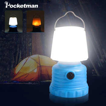 Pocketman Prostem Kampiranje Svetlobe Led Prenosni Plamen Svetilke Svetilka Šotor lahki Prenosni Svetilko, Baklo Lanterna za 3AAA Baterije