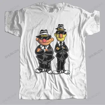 Poletje mens blagovno znamko cotton black t-shirt kratek rokav Ernie und Bernt - Blues Brothers Darilo za moške, ženska STEELERS novo tee-shirt