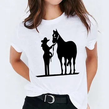 Poletne majice 2021 Moda 90. Živali Grafični Ženska T-shirt harajuku vrhovi Bela Kratek Rokav tee shirt femme Plus Velikost 3XL
