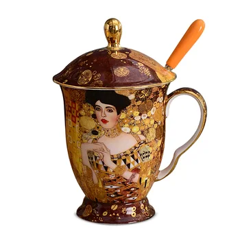 Retro Kosti Kitajske Znamke Vodo Pokal Ustvarjalni Modni Keramične Skodelice Urad Kava Čaj Skodelica s Pokrovom
