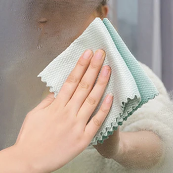 Ribe-Nano merilu Obsega Čiščenje Krpo Super-absorbent Glass Non-trak Brisačo Rag Rib Obsega Večkratno uporabo Vpojno Brisačo Rag