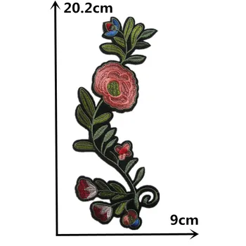 Rose cvet vezenje ženske aplicirano DIY je mogoče izdelati in zlikane oblačilo obrti dobave materiala, opreme 1PCS za prodajo