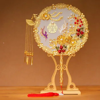 Ročni Poroko Neveste Ljubitelje Retro Kitajski Ročno izdelanih Dekorativnih Navijačev Poroko Neveste Fotografija Okraski 32x22cm