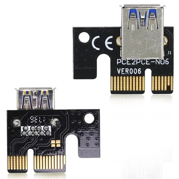Rudarstvo PCIe Riser VER006 PCI-E 1x 16x Adapter Extender 15-Pin, 4 Pin Moč, Anti-Oksidacija Stabilen Prenos Signalov